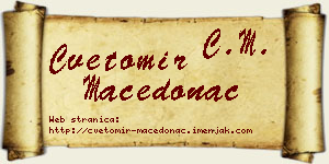 Cvetomir Macedonac vizit kartica